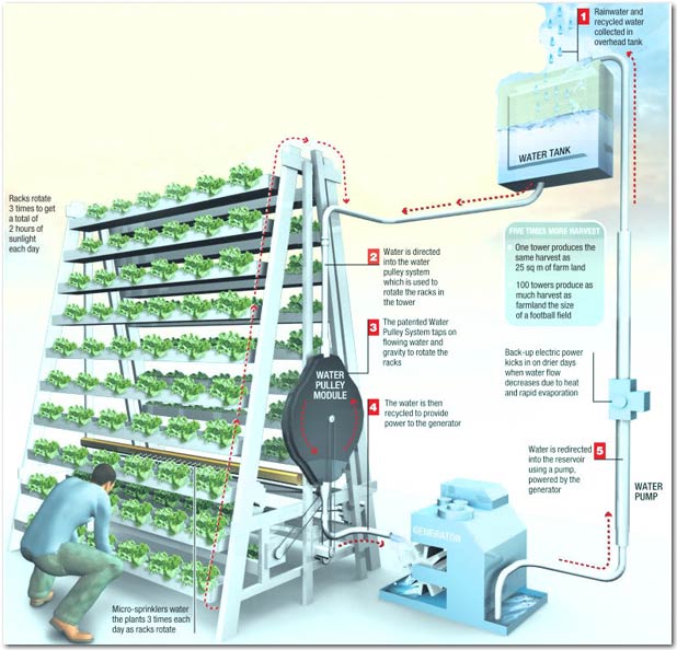 A Go-Gro systeem van Sky Green in Singapore ( bron: permaculturenews.org)